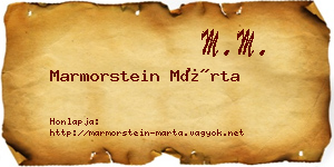 Marmorstein Márta névjegykártya